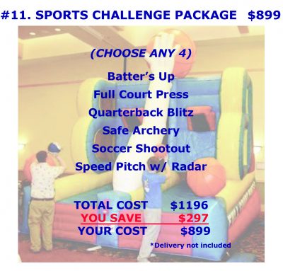 Sports Challenge Package Discount Inflatable Rental Cincinnati Ohio