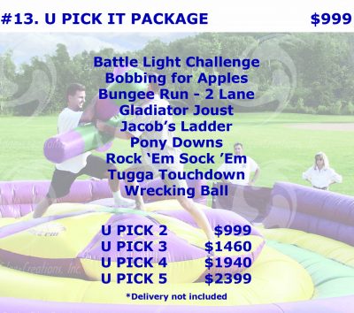 Interactive Inflatable Bungee Run Gladiator Joust Rental Package Discount Cincinnati Ohio