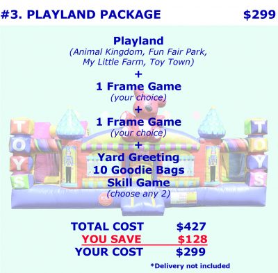 Inflatable Playland Bounce House Rental Package Discount Party Rentals Cincinnati Ohio