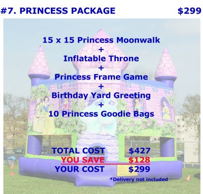 Inflatable Disney Princess Bounce House Rental Package Discount Party Rentals Cincinnati Ohio