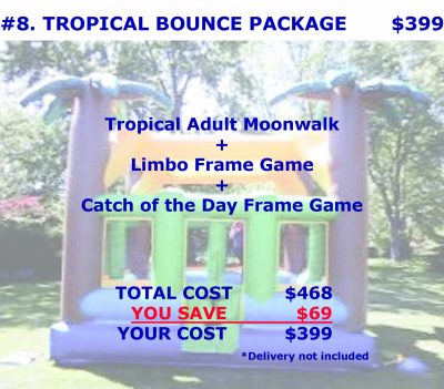 Tropical Inflatable Bounce House Rental Package Discount Cincinnati Ohio