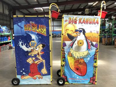 Big Splash Big Kahuna Reverse Dunk Tank Bucket Dump Water Game Rental Cincinnati Ohio