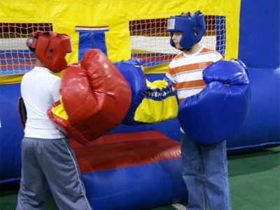 Inflatable boxing ring over size boxing gloves rental Cincinnati Ohio