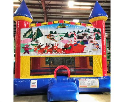 Christmas Themed Santa Claus Castle Bounce House Rental Cincinnati Ohio