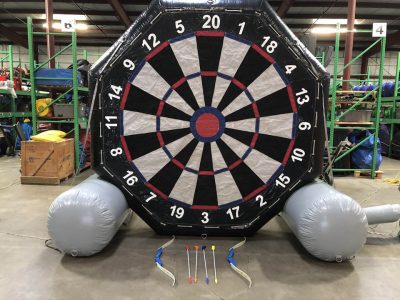 Giant Inflatable Soccer Kick Darts Bullseye Velcro Arrow Rental Cincinnati Ohio