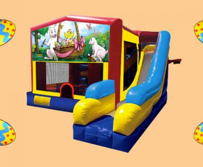 Easter Playhouse Inflatable Bounce House and Slide Combo Rental Cincinnati Ohio