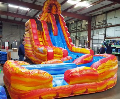 Fire "N" Ice Dual Lane Inflatable Water Slide Rental Cincinnati Ohio