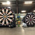 Giant Inflatable Soccer Kick Darts Bullseye Velcro Arrow Rental Cincinnati Ohio