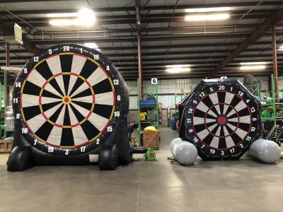 Giant Inflatable Soccer Kick Darts Bullseye Velcro Arrow Rental Cincinnati Ohio