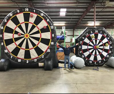 Giant Inflatable Soccer Kick Darts Bullseye Velcro Arrow Rental Cincinnati Ohio