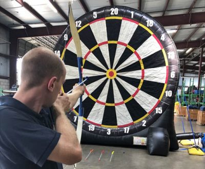 Giant Inflatable Soccer Kick Darts Bullseye Velcro Arrow Rental Cincinnati Ohio