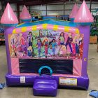 Girls Fun Barbie Themed Sparkle Castle Bounce House Rental Cincinnati Ohio