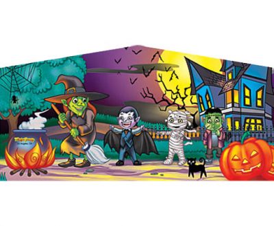 Halloween Happy Haunting Playhouse Inflatable Bounce House and Slide Combo Rental Cincinnati Ohio