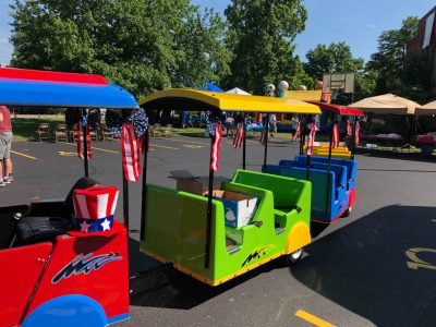 Holiday Trackless Train Rental with Engineer Cincinnati Ohio Kentucky