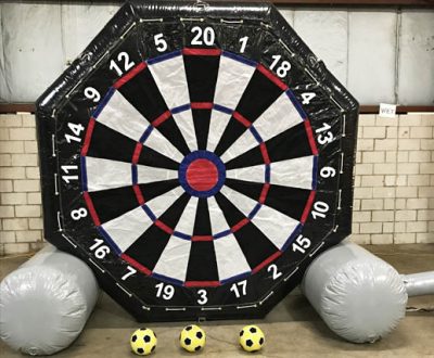 Giant Inflatable Soccer Kick Darts Bullseye Velcro Arrow Rental Cincinnati Ohio