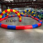 Inflatable Race Track for tricycles, toilet racers, big wheels rental cincinnati ohio