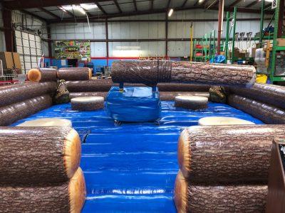 Inflatable Mechanical Redneck Log Slammer Wipeout Meltdown Rental Cincinnati Ohio