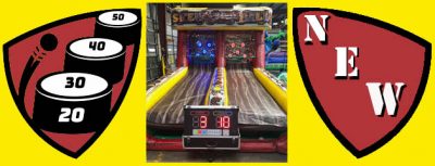 Inflatable skee ball arcade game rental with scoring, Cincinnati, Ohio