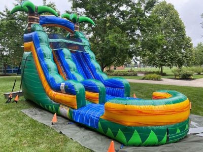 15' Tropical Rush Inflatable Water Slide - Wet or Dry Slide - Cincinnati, Ohio