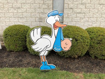 It's A Boy Lifesize Stork Sign Rental Cincinnati Ohio