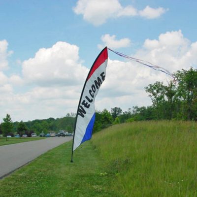 Wind Feather Sign - Welcome Rental Cincinnati Ohio