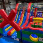 X Factor Inflatable Obstacle Course With Interactive Light Kit Rental Cincinnati Ohio