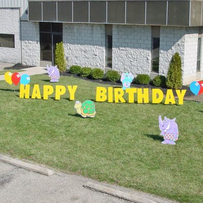 Zoo Animal Birthday Yard Cards & Signs Rentals Cincinnati Ohio