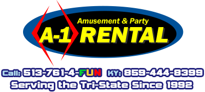 Logo - A-1 Amusement and party Rental Inflatables Bounce House Games Cincinnati Ohio Kentucky