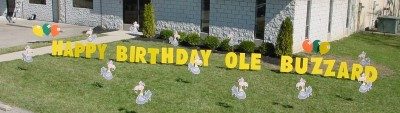 Ole Buzzard Birthday Yard Cards & Signs Rentals Cincinnati Ohio