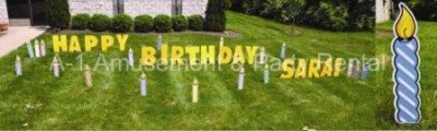 Birthday candles Yard Cards & Signs Rentals Cincinnati Ohio