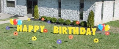 Birthday Mother's Day flowers Yard Cards & Signs Rentals Cincinnati Ohio