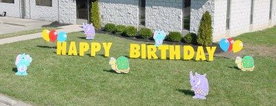 Zoo Animal Birthday Yard Cards & Signs Rentals Cincinnati Ohio